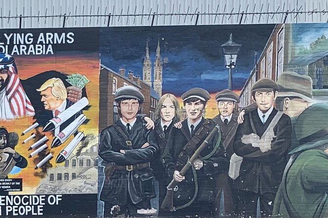 Award Winning Express 2 Hours Belfast Black Taxi/Cab tours - Stop 4: Bobby Sands Mural and the IRA vs British Army Story on the Street
