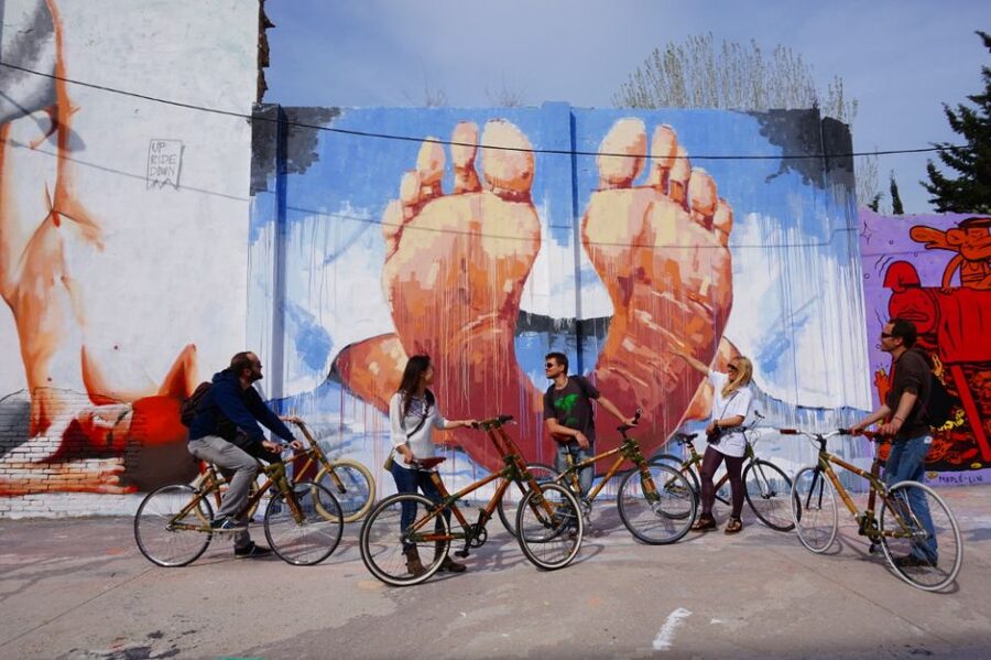Barcelona: 3.5-Hour Street Art Tour by Bamboo Bike - The Street-Art Stops: Stencils, Tags, and Big Wall Work