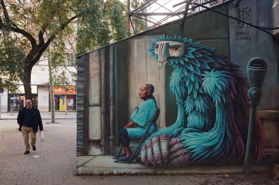 Barcelona: Raval Street Art and Graffiti Walking Tour - Meeting in Jardins Talia and Getting Your Bearings in Raval