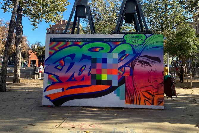 Barcelona Street Art Tour with Exclusive Artist Studios Visit - Jardins de les Tres Xemeneies for Photos and Sports Art