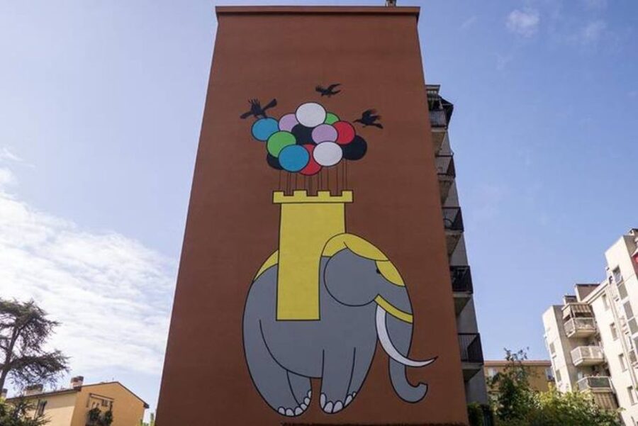 Bologna: Street Art Tour on Electric Bike - The Frontier 2012 stop: a contemporary street-art moment