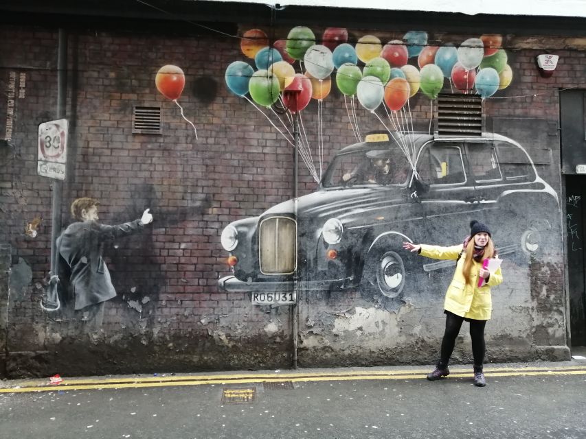 Glasgow: Street Art Guided Walking Tour - The Worlds Most Economical Taxi (#10) and the Clutha (#8): art with a point