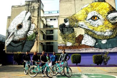 Mexico City: Art Naco, murals & street art bike tour - Poray Bike Shop meeting point and the ride feel