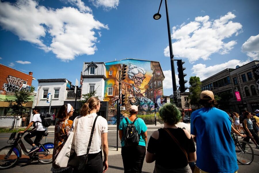 Montreal: The Original Locally Owned Street Art Walking Tour - First hour energy: learning to read murals while you walk