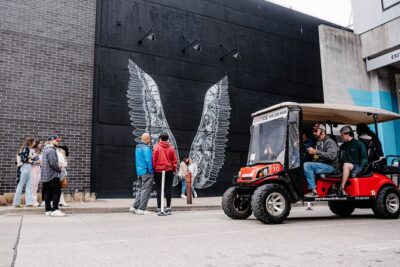 Murals of Nashville Instagram Tour by Golf Cart - The mural route: Gulch, Marathon Village, downtown, East Nashville, and more