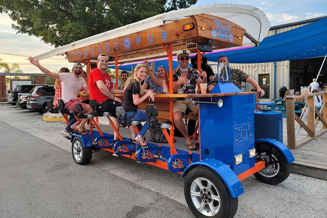 Party Bike through St. Pete with Bar+Mural Stops on Trolley Pub - Start at 3 Daughters Brewing: Your Easy Home Base