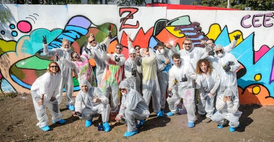 Prague Graffiti Workshop For Groups & Team-Building Groups - A Legal Wall Session That Teaches Real Graffiti, Not Just Spraying