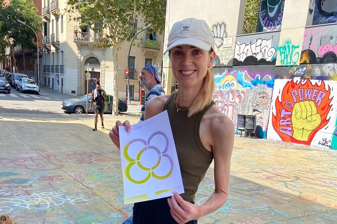 Private Barcelona Street Art Workshop with a Street Artist - Stop 1: Jardins de les Tres Xemeneies and the main mural session