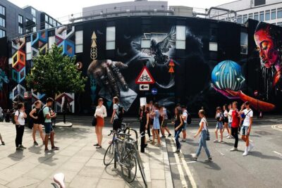 Shoreditch Street Art Tour London - Brick Lane on foot: three stories up, side streets around