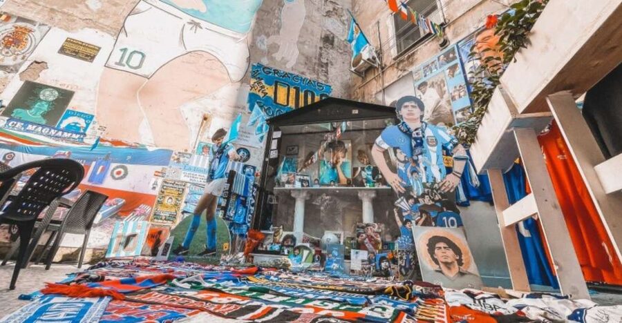 Spanish Streets - Maradona Street Art & Murals - Spanish Quarters stories: war memories and neighborhood identity