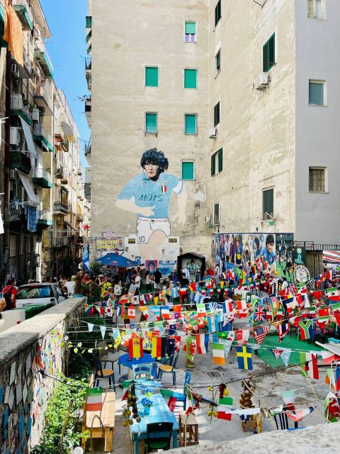 Street art tour of the Spanish Quarters & Maradona idol - The start at Piazzetta Matilde Serao and the walk into Spanish Quarters